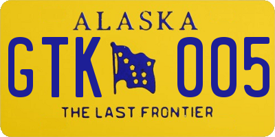 AK license plate GTK005