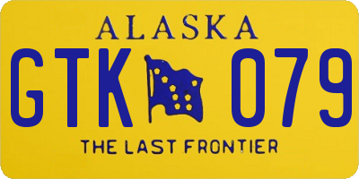 AK license plate GTK079