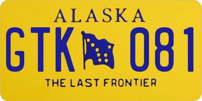 AK license plate GTK081