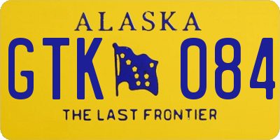 AK license plate GTK084
