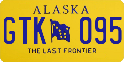 AK license plate GTK095