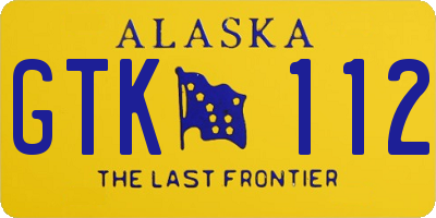 AK license plate GTK112