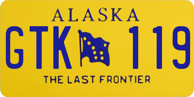 AK license plate GTK119