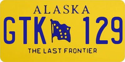 AK license plate GTK129