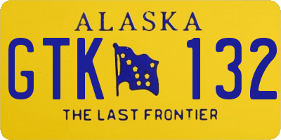 AK license plate GTK132