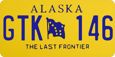 AK license plate GTK146