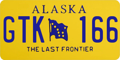 AK license plate GTK166