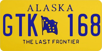 AK license plate GTK168