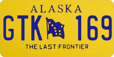 AK license plate GTK169