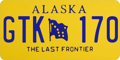 AK license plate GTK170