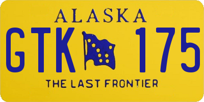 AK license plate GTK175