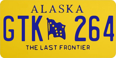 AK license plate GTK264