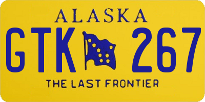 AK license plate GTK267
