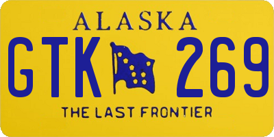 AK license plate GTK269