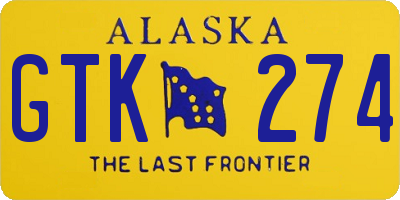 AK license plate GTK274
