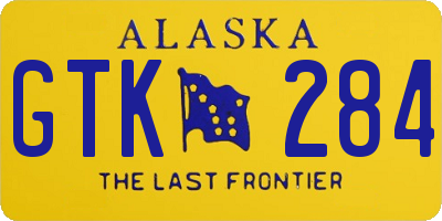 AK license plate GTK284