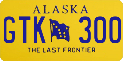 AK license plate GTK300