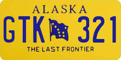 AK license plate GTK321
