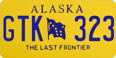 AK license plate GTK323