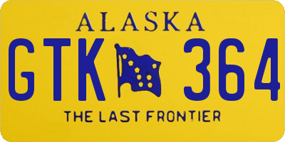 AK license plate GTK364