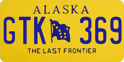 AK license plate GTK369