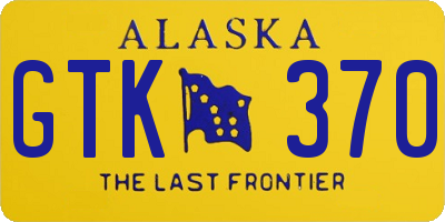AK license plate GTK370