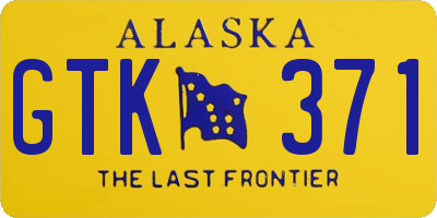 AK license plate GTK371