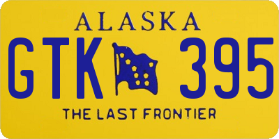 AK license plate GTK395