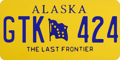 AK license plate GTK424