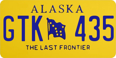 AK license plate GTK435