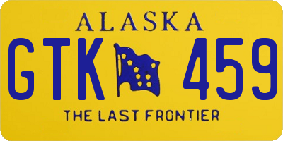 AK license plate GTK459