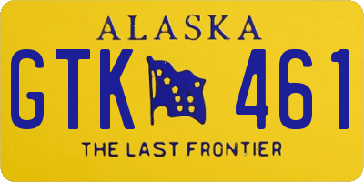 AK license plate GTK461