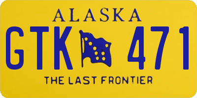 AK license plate GTK471