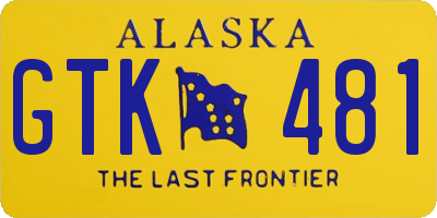 AK license plate GTK481
