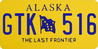 AK license plate GTK516