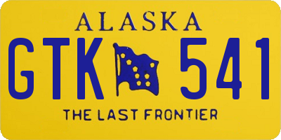 AK license plate GTK541
