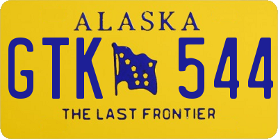 AK license plate GTK544