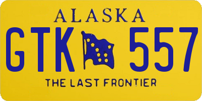 AK license plate GTK557