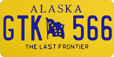 AK license plate GTK566