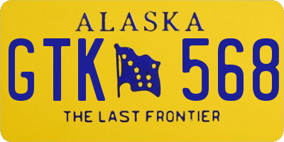 AK license plate GTK568