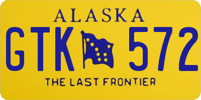 AK license plate GTK572