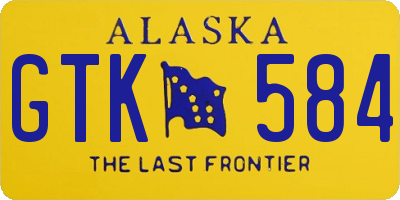 AK license plate GTK584