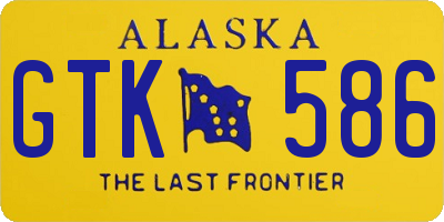 AK license plate GTK586