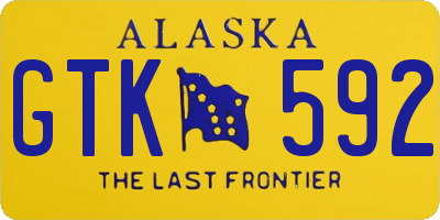AK license plate GTK592