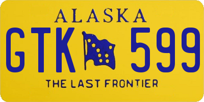 AK license plate GTK599