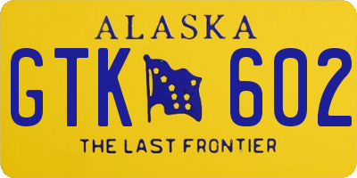 AK license plate GTK602