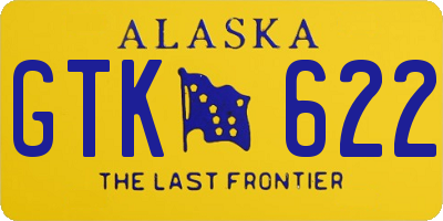 AK license plate GTK622