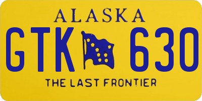 AK license plate GTK630