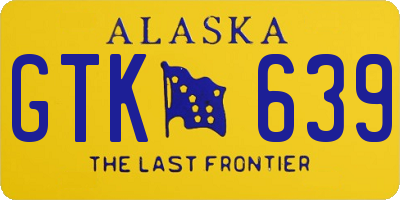 AK license plate GTK639