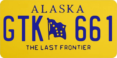 AK license plate GTK661